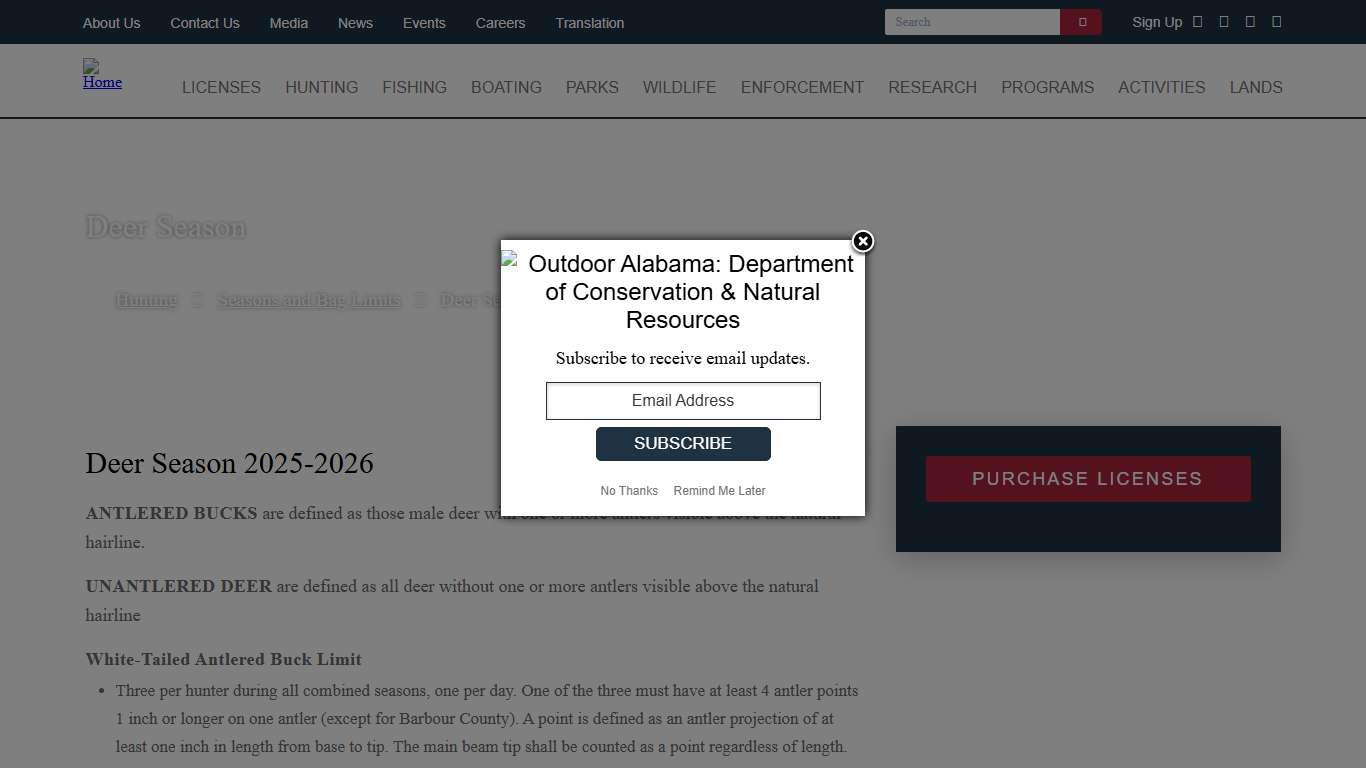 Deer Season Outdoor Alabama