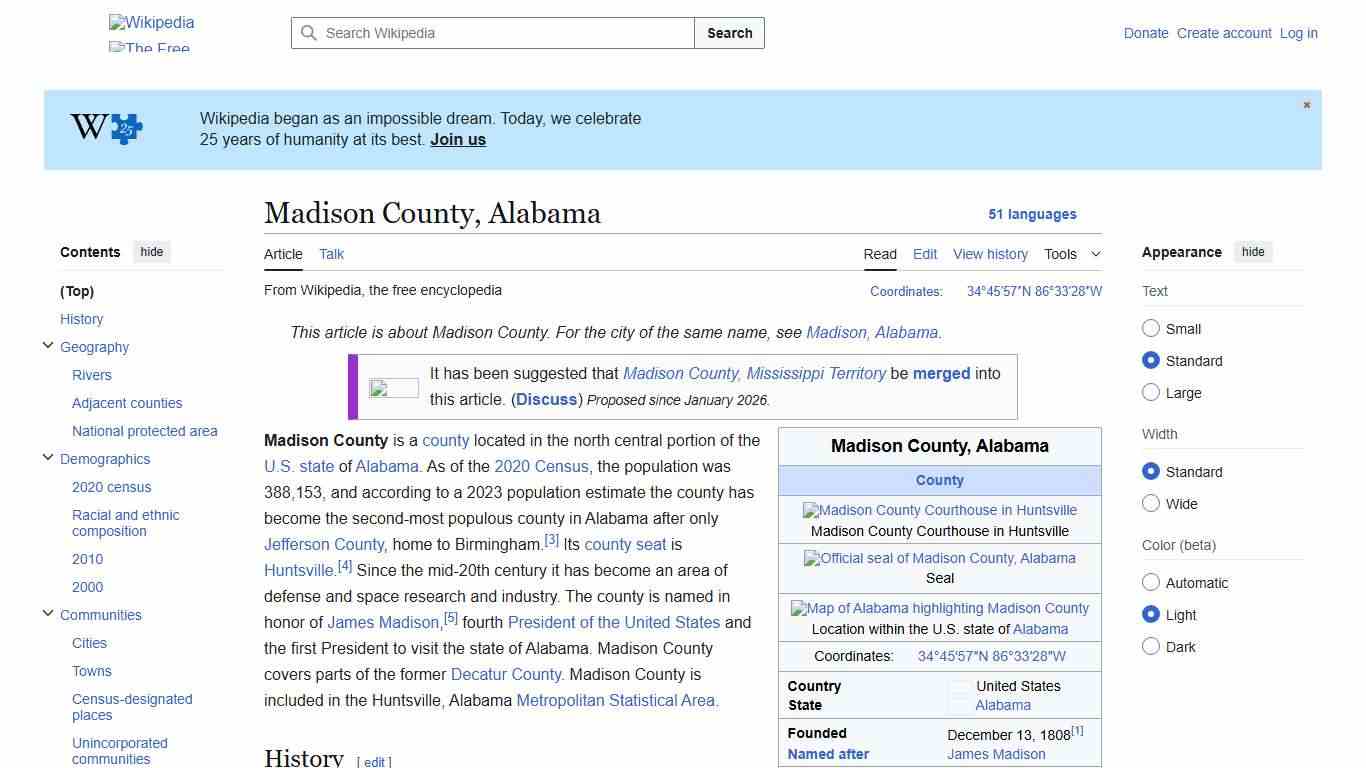 Madison County, Alabama - Wikipedia