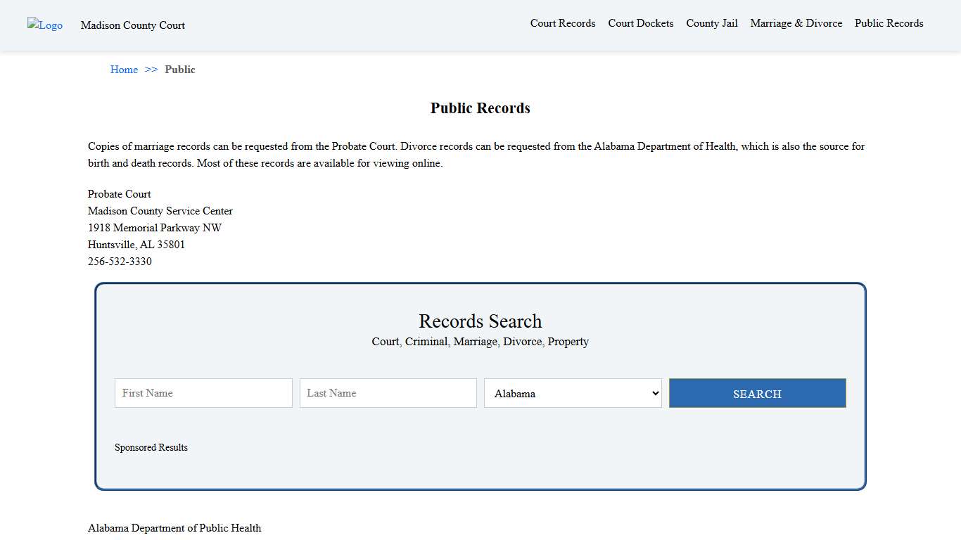 Public Records Madison County Court