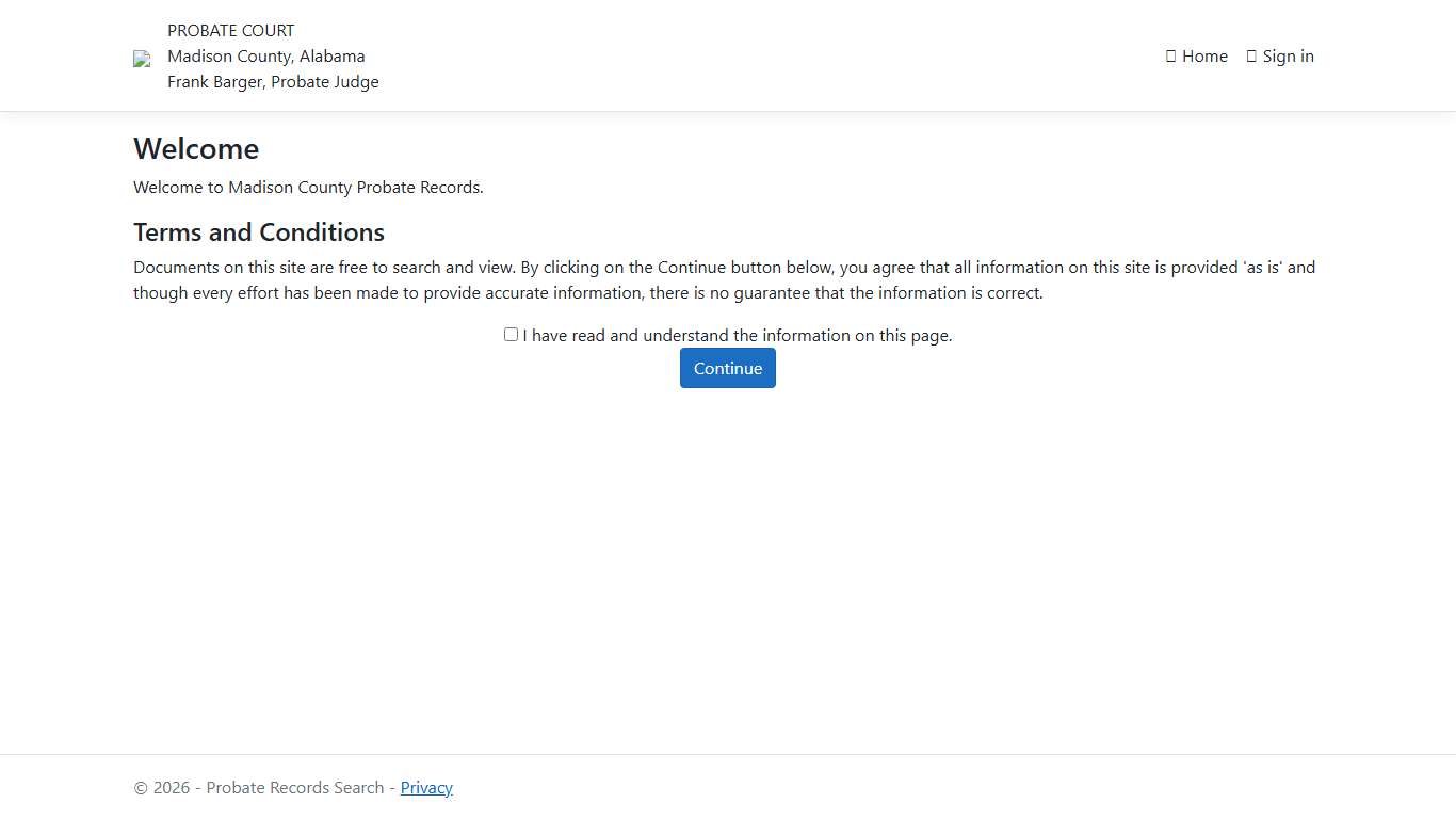 Terms and Conditions - Probate Records Search
